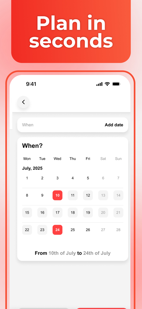 Calendrier de réservation visuel pour la gestion de motels et de propriétés montrant les dates sélectionnées.