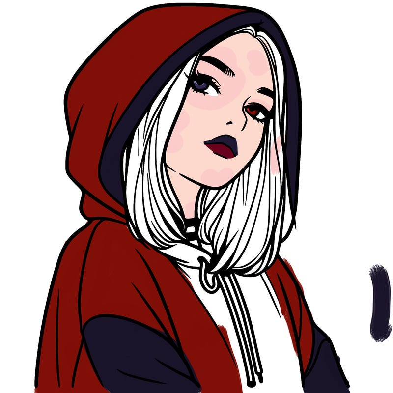 a realistic girl in a hoodie