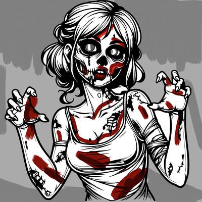 realistic zombie girl