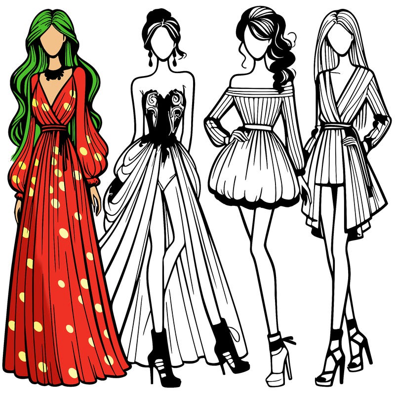 fashion models dresses