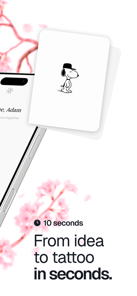 Minink - AI Tattoo Artist - Minimalist black and white dog tattoo design created by Minink AI in seconds.