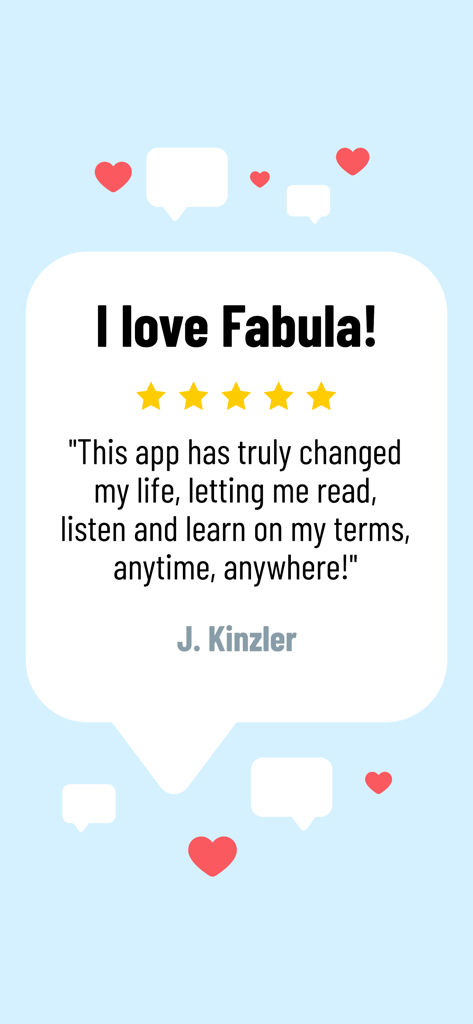 Fabula: Audiobook Summaries - J KinzlerによるFabulaオーディオブック要約への5つ星の証言。
