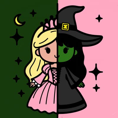 split princess and witch