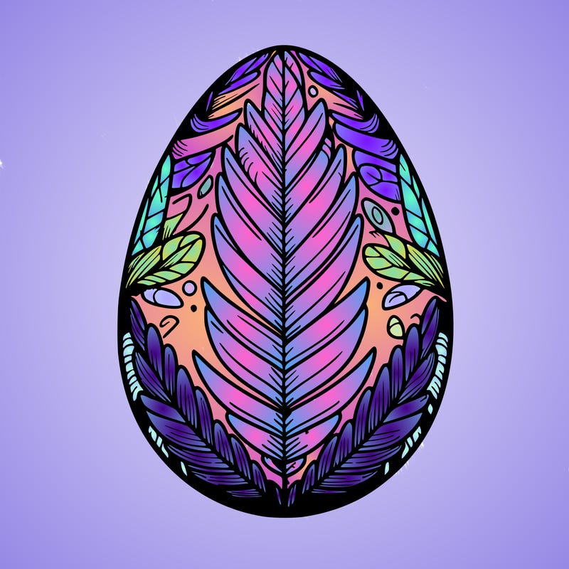 a detailed and realistic easter egg