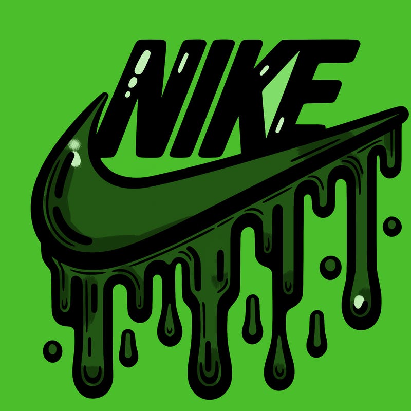dripping nike logo