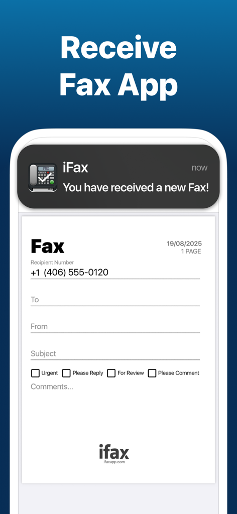 iFax App Send Fax From iPhone - iFaxアプリでの新しい受信FAXのスマートフォン通知
