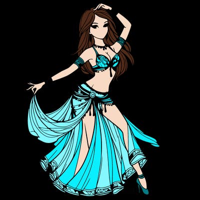 realistic belly dancer