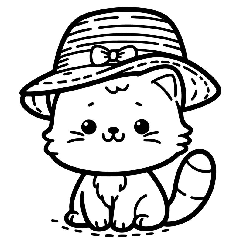 cute cat with hat