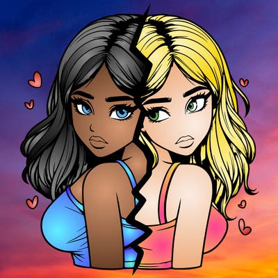 realistic girl split