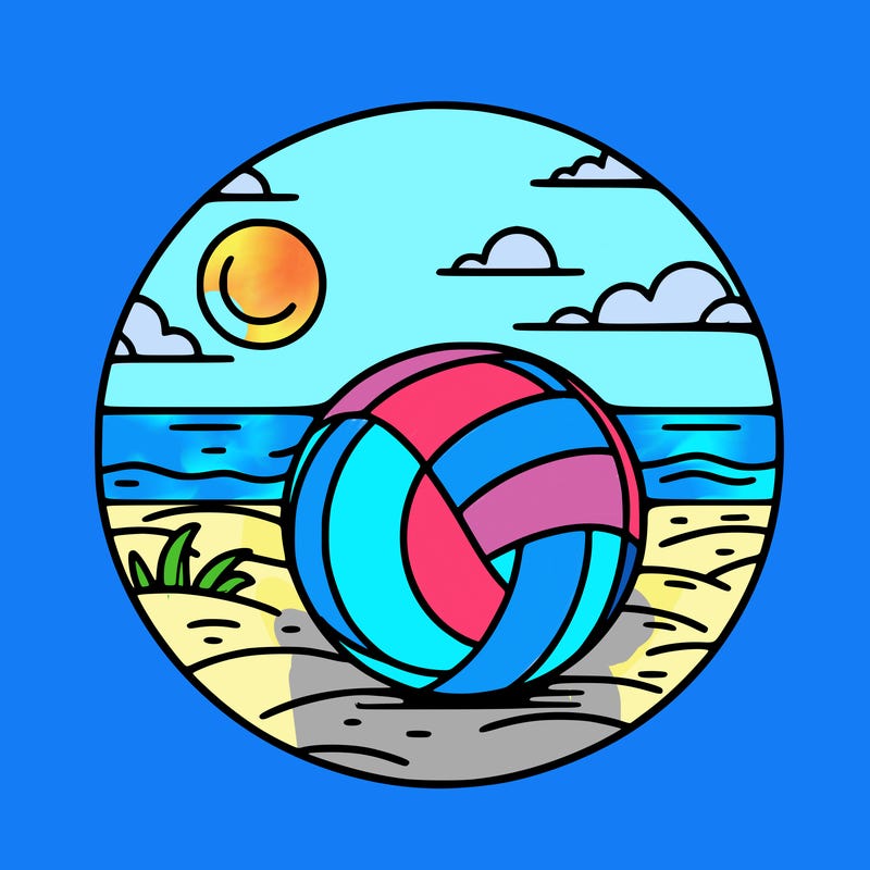 volleyball on a beach
