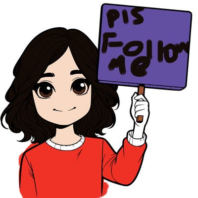 realistic girl holding up a sign