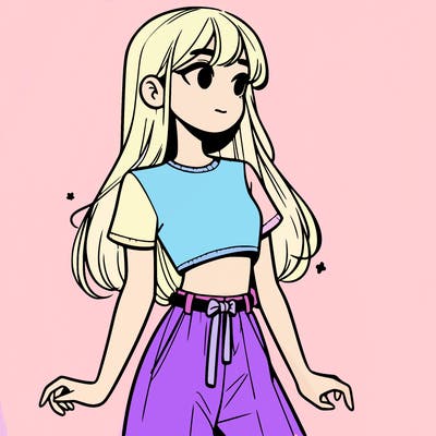 girl in a cute crop top