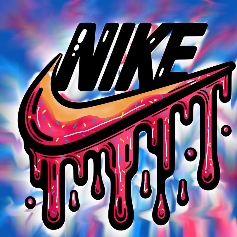 dripping nike logo
