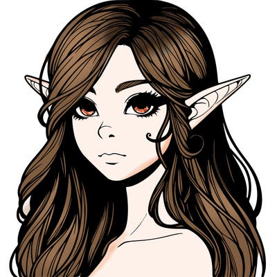 elf girl realistic dark fantasy
