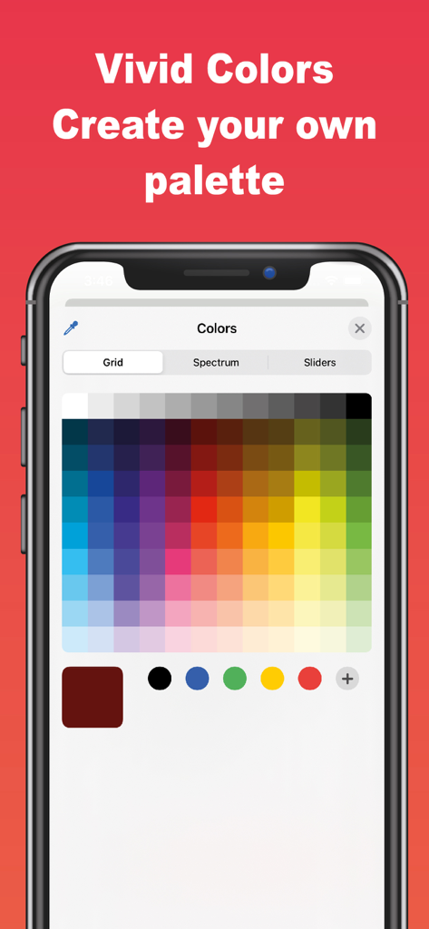 Colortnite: Nite Coloring Game - Grade de cores vivas e interface de seleção de paleta personalizada no jogo de colorir Colortnite