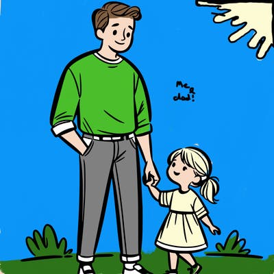dad and a little girl