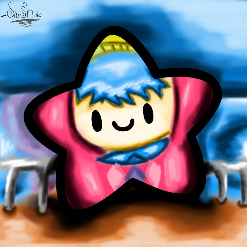 one star in the sky without a face