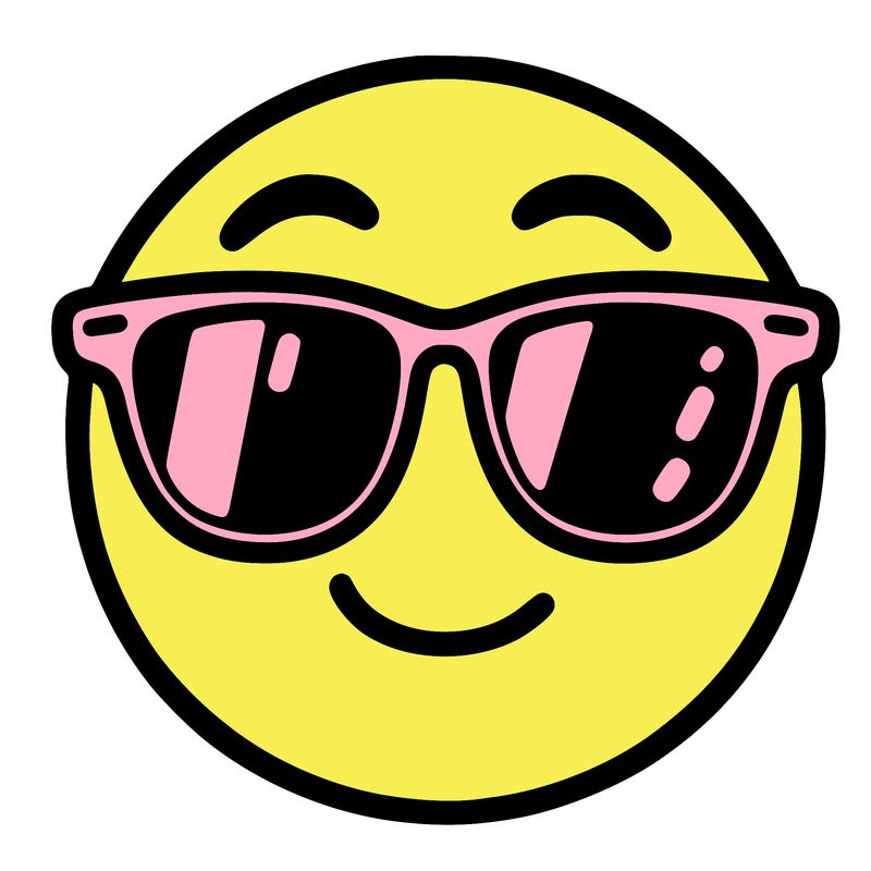 emoji with sunglasses