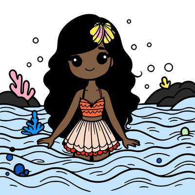 girl in the ocean