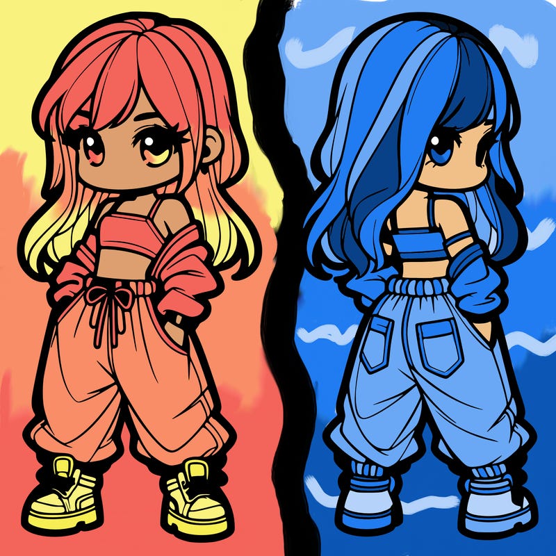 girl in crop top and baggy pants