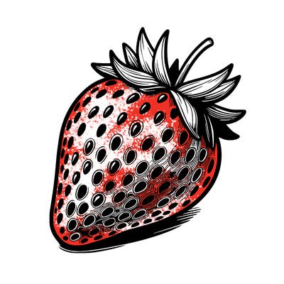 realstic strawberry