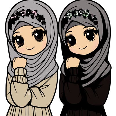 girl with hijab and shayla