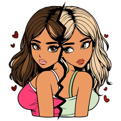 realistic girl split