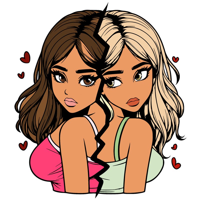 realistic girl split