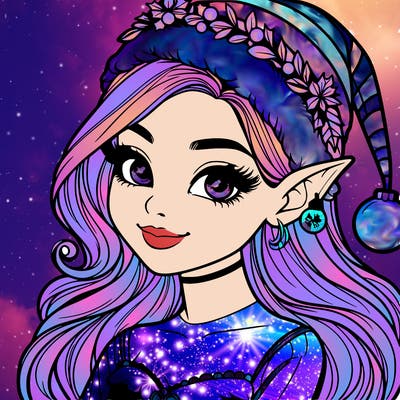 christmas girl elf realistic