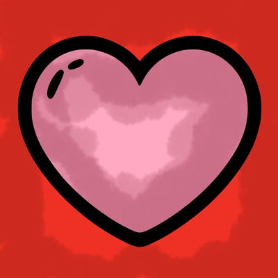 a blank heart