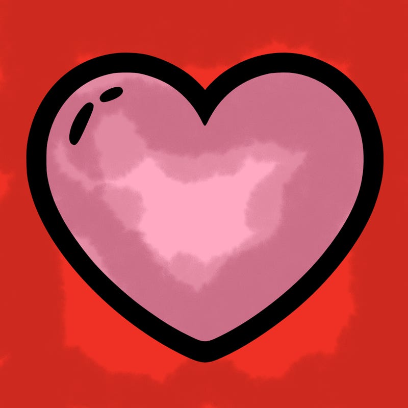 a blank heart