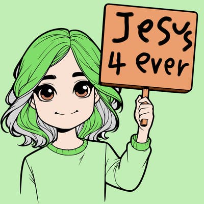 realistic girl holding up a sign