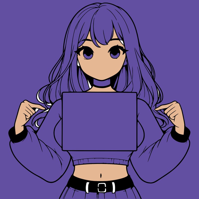 girl holding a blank sign in a long sleeve crop top