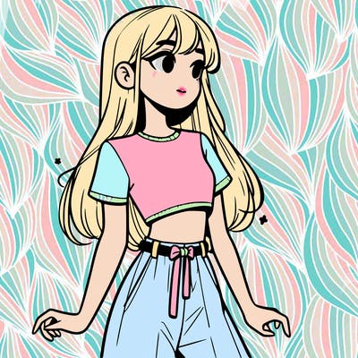 girl in a cute crop top