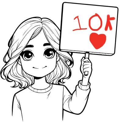realistic girl holding up a sign