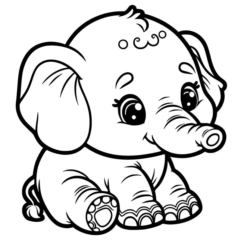 cute baby elephant