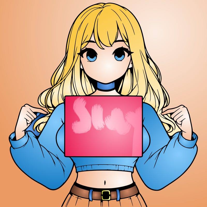 girl holding a blank sign in a long sleeve crop top