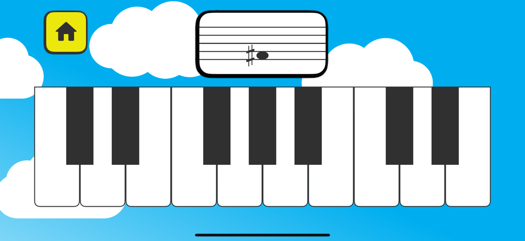 ABC for kids (RO) - An interactive piano keyboard interface for kids in the ABC for kids Romanian educational app