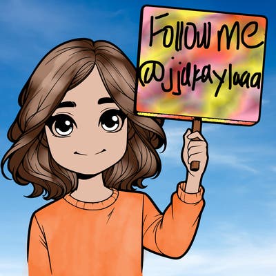 realistic girl holding up a sign