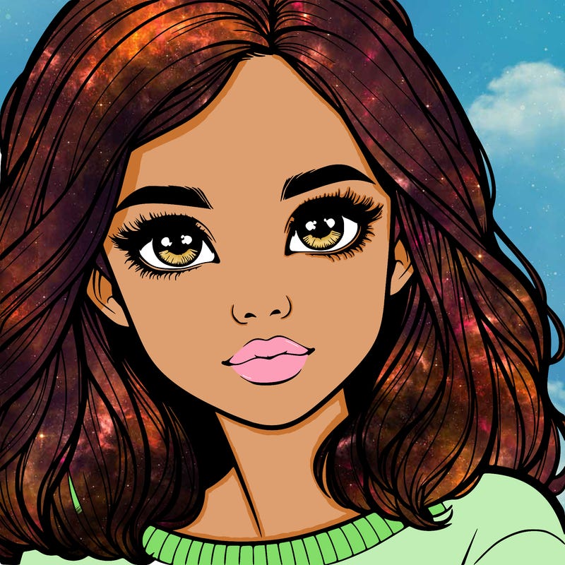 realistic girl whith cute eyes