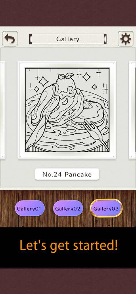 Coloring puzzle-Colorful Games - Black and white pancake illustration in the app gallery