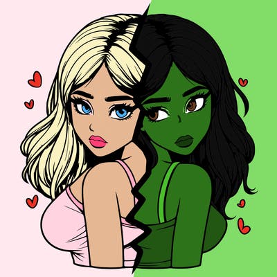 realistic girl split