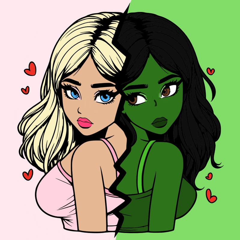 realistic girl split