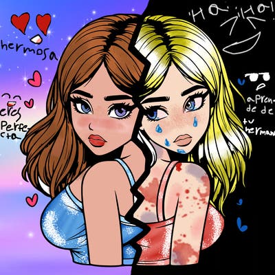 realistic girl split