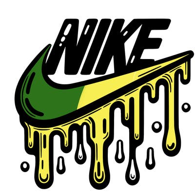dripping nike logo