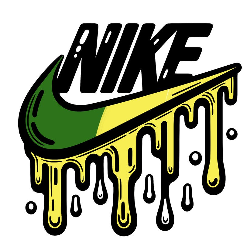 dripping nike logo