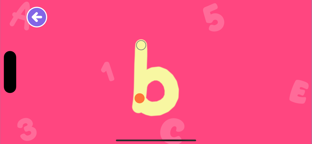 ABC 123 Letters Tracing Kids - Lowercase letter b tracing exercise for kids in the ABC 123 Letters Tracing app