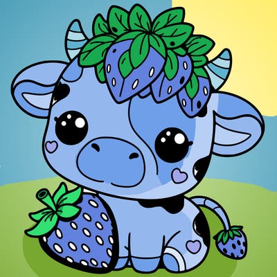 cute strawberry cow