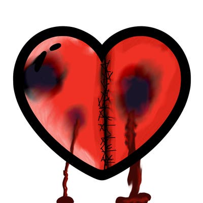 a blank heart