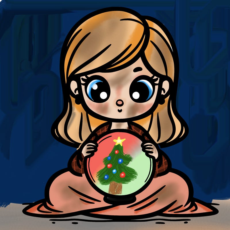 girl with a glowing orb